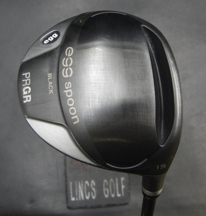 PRGR Black Egg Spoon 15° 3 Wood Regular Graphite Shaft Black Grip
