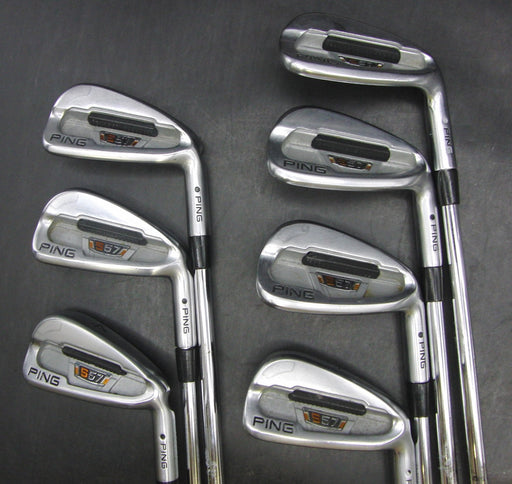 Set of 7x Ping S57 Black Dot Irons 4-PW Stiff Steel Shafts Ping Grips*