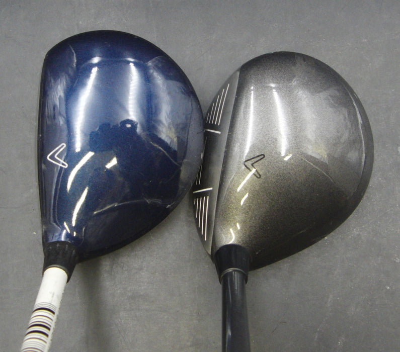 Set of 2 Callaway Big Bertha 3+ 5 Woods Regular Graphite Shafts Callaway Grips*