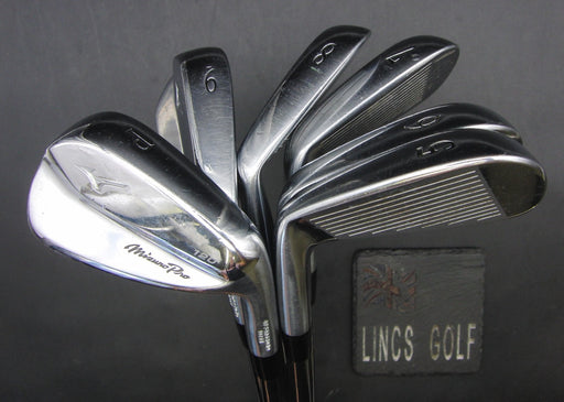 Set of 6x Mizuno Pro 120 5-PW Irons Extra Stiff Steel Shafts Mizuno Grips