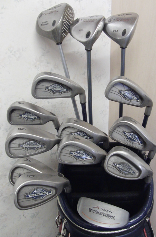 Set of Callaway Big Bertha X-12 Iron 3-GW + Driver + 3 Wood + 5 Wood + Putter*