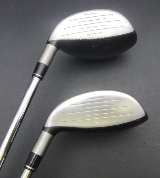 Set of 2 TaylorMade R7 ST 15° 3+18° 5 Woods Stiff Steel Shafts Taylormade Grips*