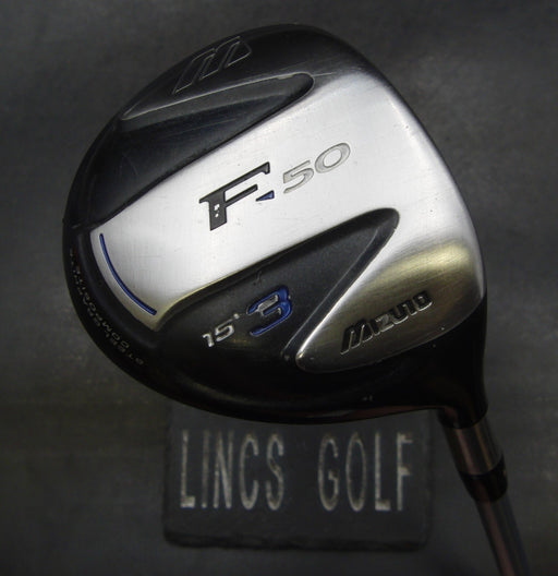 Mizuno F-50 15° 3 Wood Stiff Graphite Shaft Golf Pride Grip