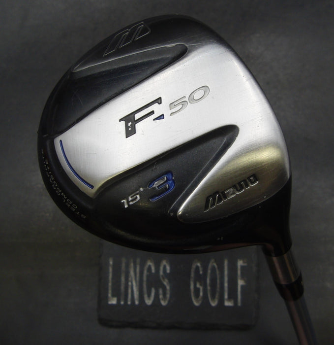 Mizuno F-50 15° 3 Wood Stiff Graphite Shaft Golf Pride Grip