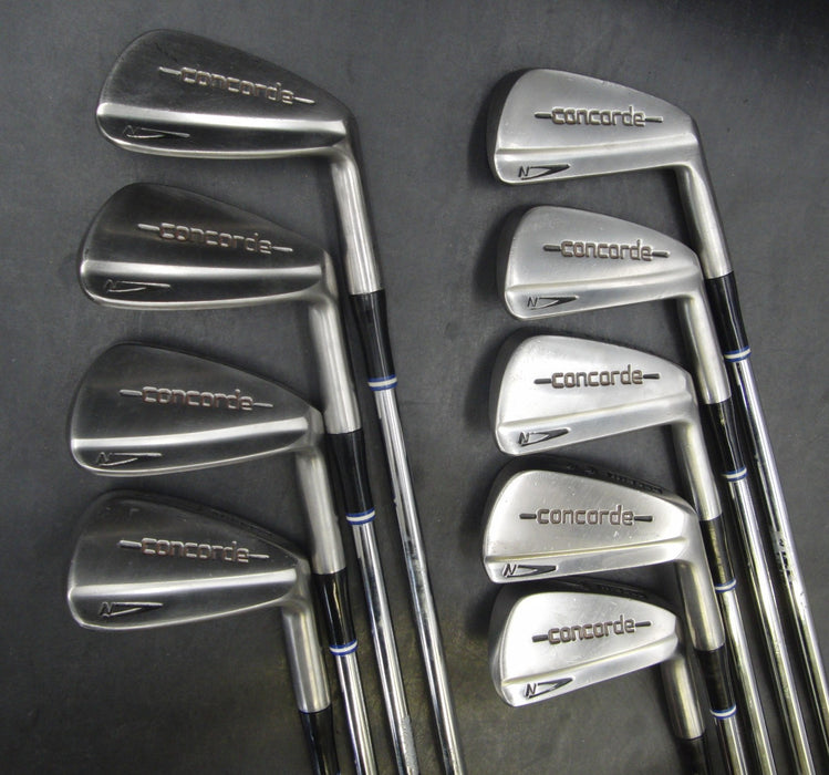 Set of 9x George Nicoll Concorde Irons 3-11 Regular Steel Shafts GolfPride Grips