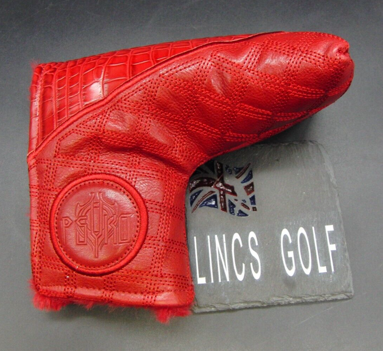 Luxury PSYKO GOLF Croc-Effect Quilted Genuine Leather Putter Embossed Head Cover