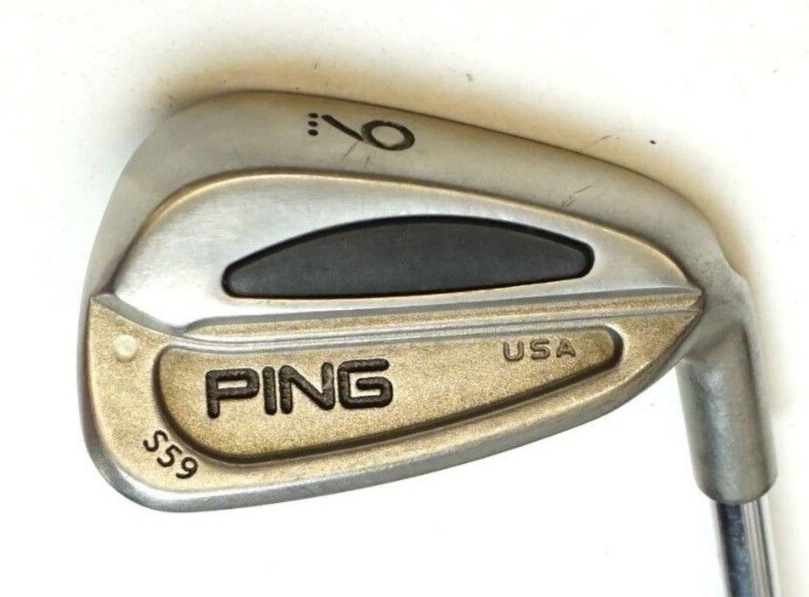 Ping S59 White Dot 9 Iron Stiff Steel Shaft, Lamkin Grip