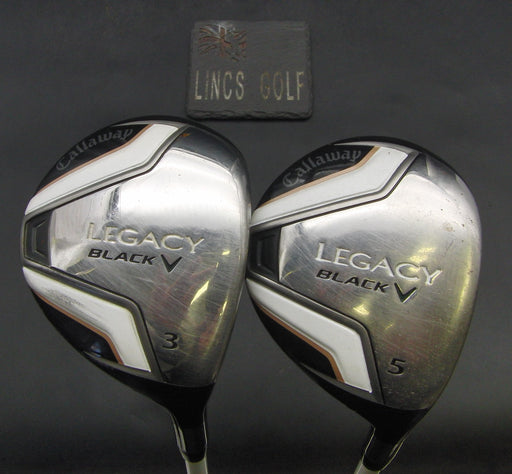 Set of 2 Callaway Legacy Black 3 Wood + 5 Wood Stiff Graphite Shafts
