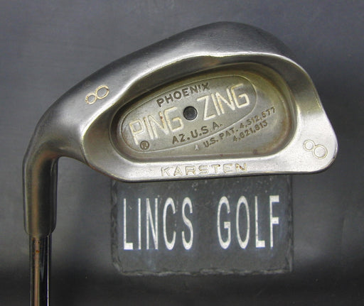 Left-Handed Ping Zing Karsten Black Dot 8 Iron Senior Steel Shaft Ping Grip