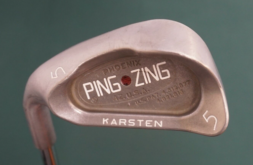 LeftHanded Ping Zing Maroon Dot 5 Iron Regular Steel Shaft Ping Grip