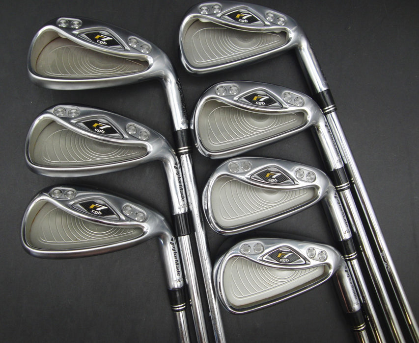 Set of 7x TaylorMade r7 cgb rac 4-PW Irons Stiff Steel Shafts TaylorMade Grips