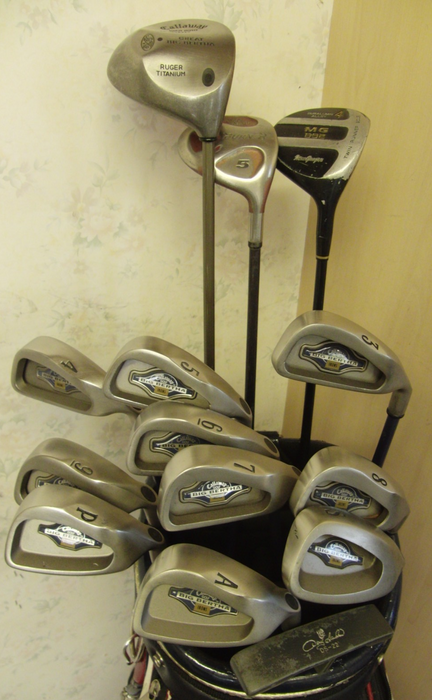 Set of Callaway Big Berth 4-SW+AW + Callaway Driver + 4 Wood + 5 Wood + Putter