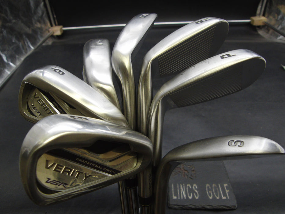 Set of 7x Maruman Verity VGR Irons 5-SW Stiff Steel Shafts Maruman Grips*