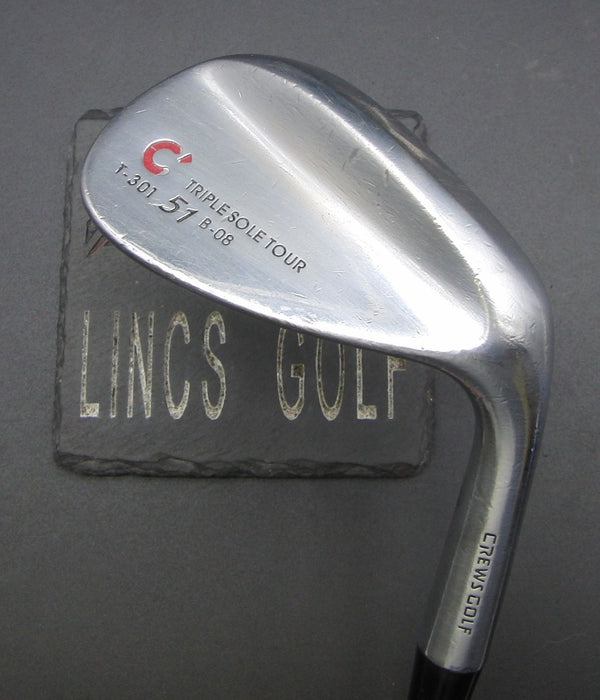 Crews Golf T-301 51° Gap Wedge Stiff Steel Shaft KNLY Grip