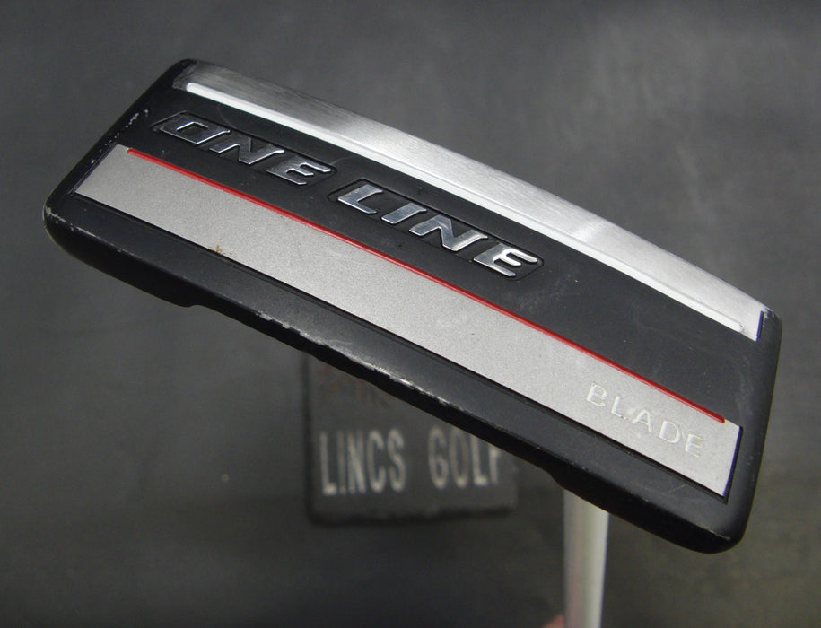 One Line Blade Putter Steel Shaft 86cm Length Black Grip