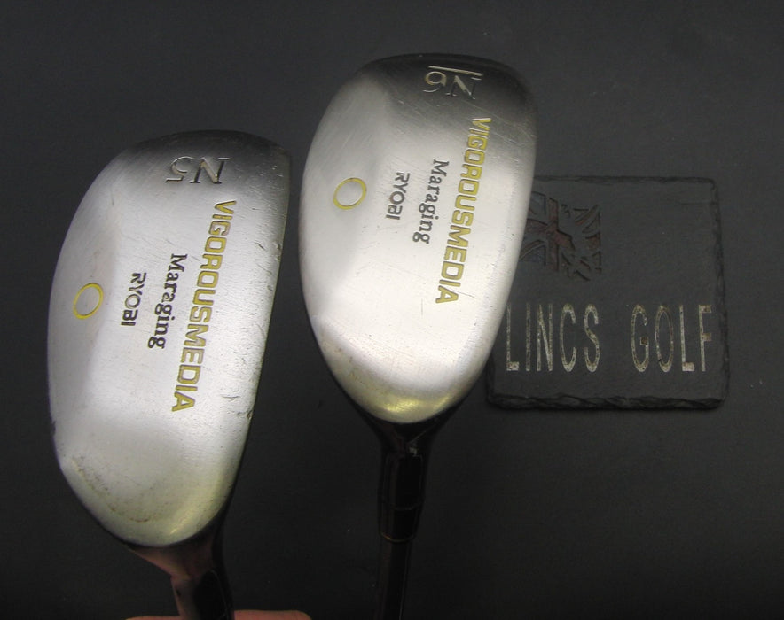 Set of 2 Ryobi Vigmedia Maraging 5 + 6 Hybrids Regular Graphite Shaft Black Grip