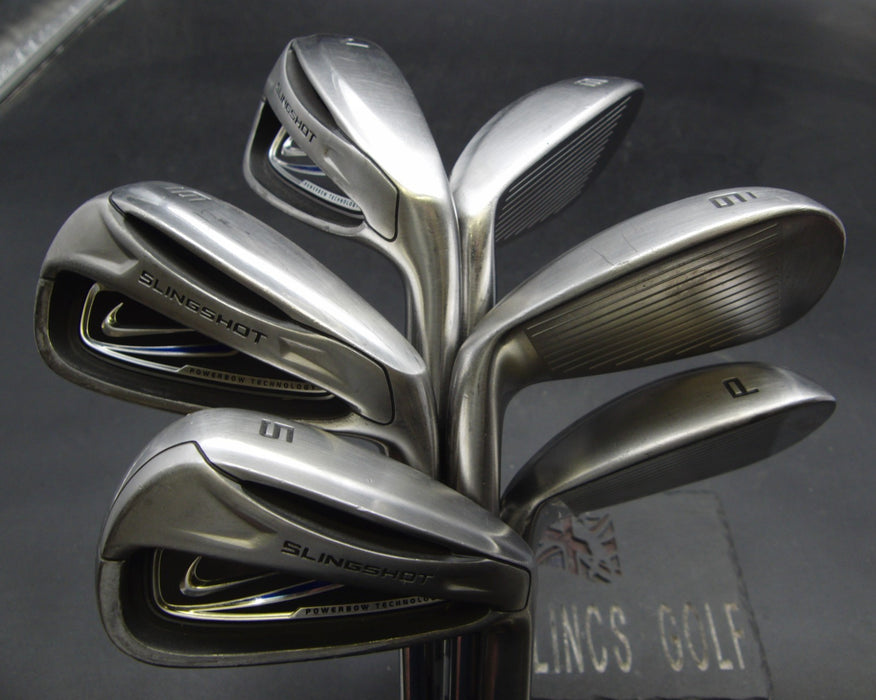 Set of 6x Nike Slingshot Irons 5-PW Uniflex Steel Shafts Nike Grips*