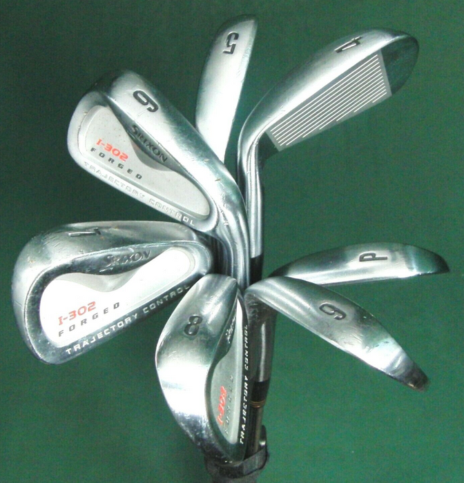 Set Of 7 x Srixon I-302 Forged Irons 4-PW Stiff Steel Shafts Mixed Grips