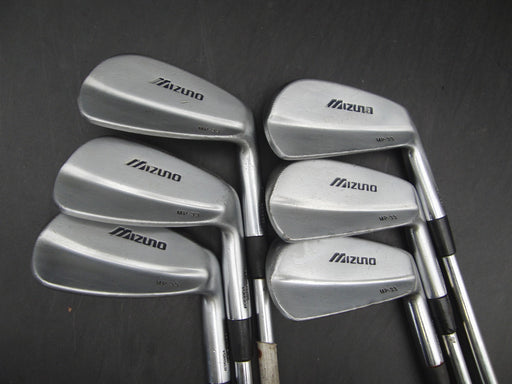 Set of 6x Mizuno MP-33 5-PW Irons Stiff Steel Shafts Golf Pride Grips