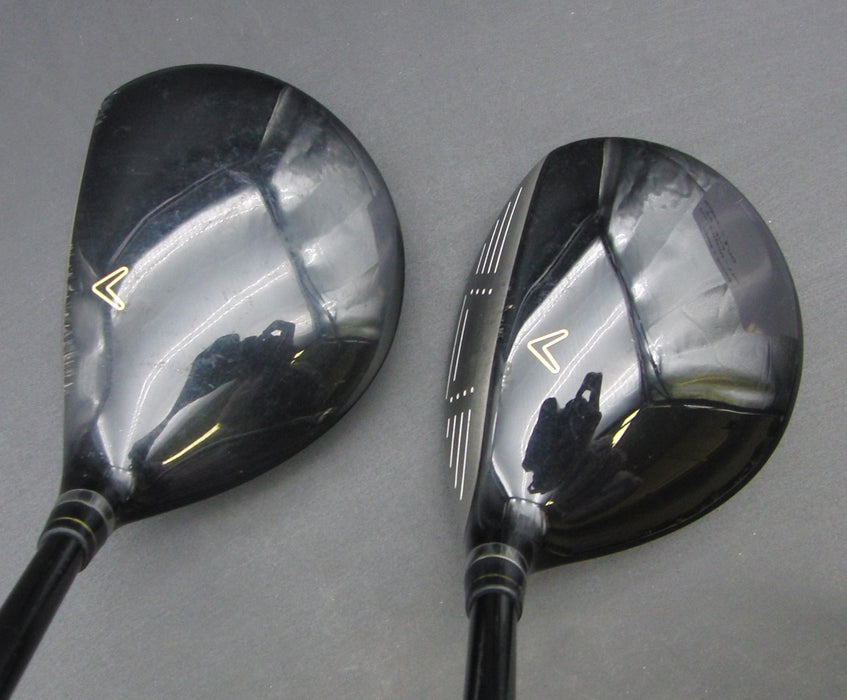 Set of 2 Callaway ERC Hot 3+5 Woods Stiff Graphite Shafts Callaway Grips + HC*