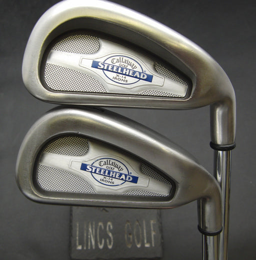 Set of 2 Callaway Steelhead X-14 3 + 4 Iron Regular Steel Shafts