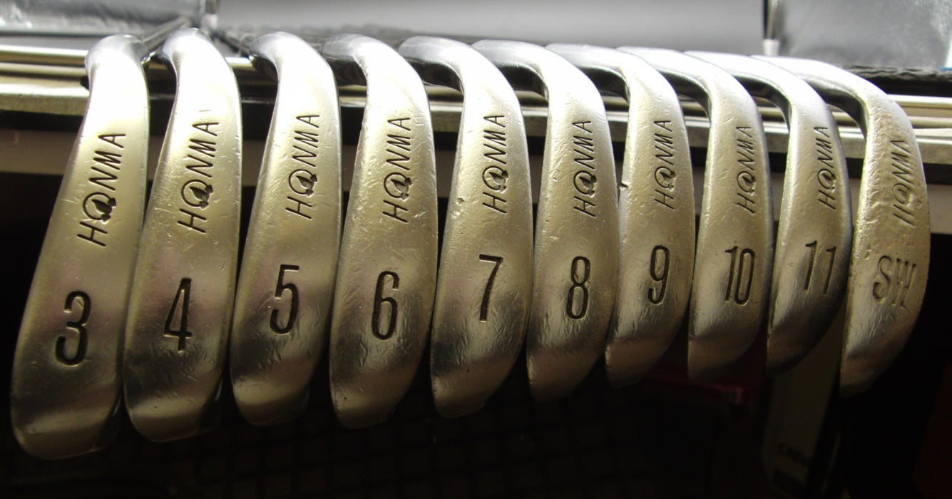 Set of 10x Honma LB280 Irons 3-11+SW Stiff Graphite Shafts HiroHonma Grips*