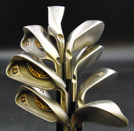 Set of 8x Ping 50th Anniversary G10 Black Dot Irons 4-SW Regular Graphite Shafts