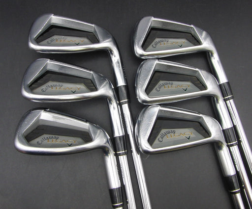 Set of 6x Callaway Legacy 5-PW Irons Stiff Steel Shafts Elite Grips **