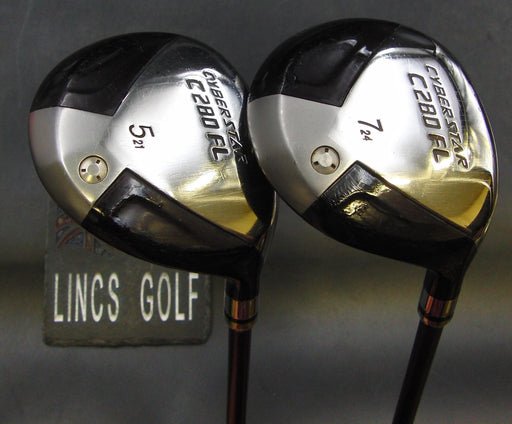 Set of 2 Yonex Cyberstar C280FL 21° 5 & 24° 7 Hybrids Ladies Graphite Shafts