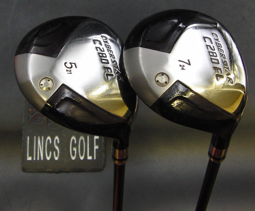 Set of 2 Yonex Cyberstar C280FL 21° 5 & 24° 7 Hybrids Ladies Graphite Shafts