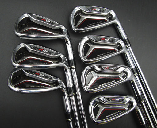 Set of 7x TaylorMade R9 SuperMax Irons 5-SW Stiff Steel Shafts With Grips*