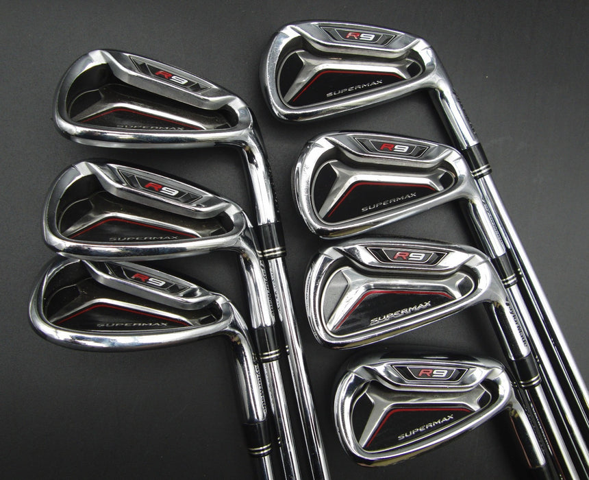 Set of 7x TaylorMade R9 SuperMax Irons 5-SW Stiff Steel Shafts With Grips*