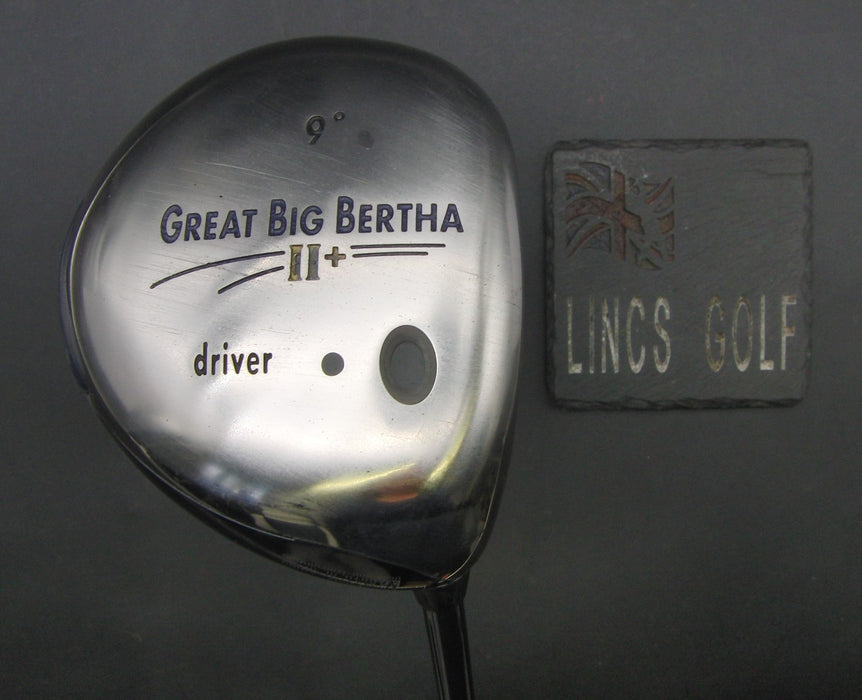 Callaway Great Big Bertha II Plus 9° Driver Stiff Graphite Shaft Golf Pride Grip
