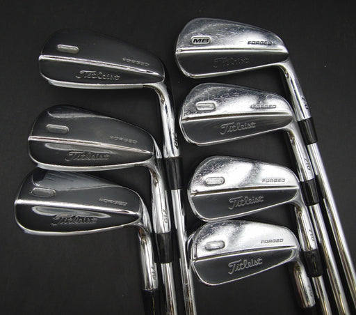 Set of 7x Titleist 710 MB Forged Irons 4-PW Stiff Steel Shafts Iomic Grips **