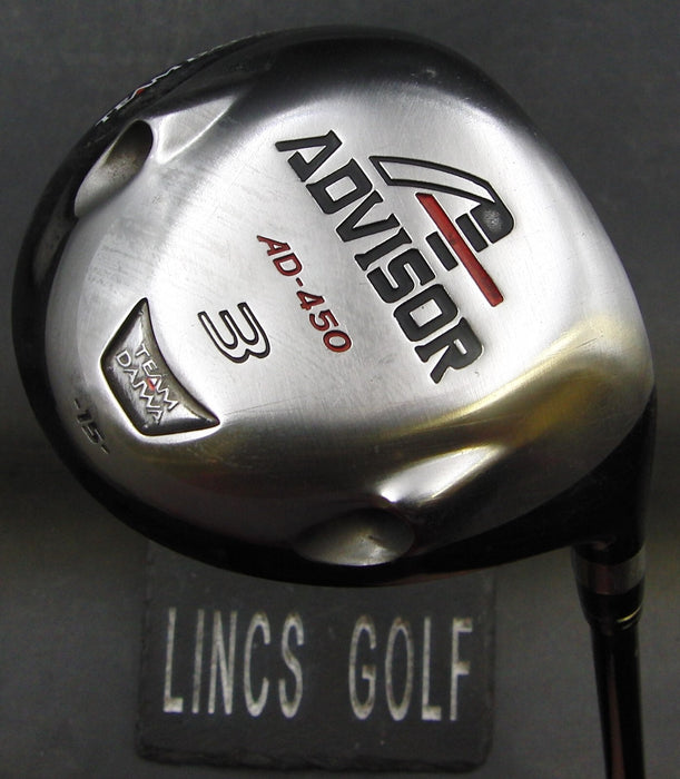 Team Daiwa Advisor AD-450 15° 3 Wood Regular Graphite Shaft Team Daiwa Grip