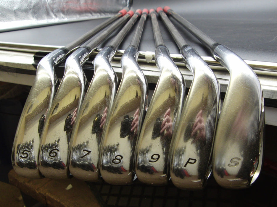 Set of 7x TaylorMade r7 XR Irons 5-SW Regular Graphite Shafts Mixed Grips*