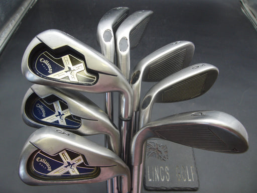 Set of 8x Callaway X18 Irons 3-PW Uniflex Steel Shafts Mixed Grips