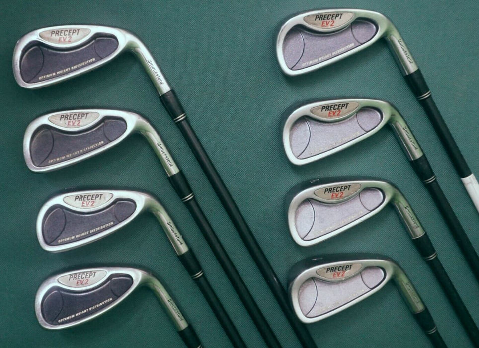 Set of 8 x Bridgestone Precept EV2 Irons 4-SW Stiff Graphite Shafts