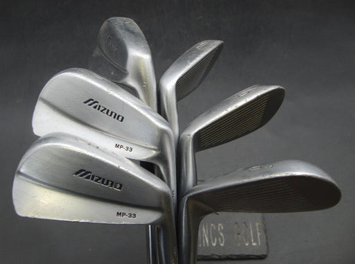 Set of 6x Mizuno MP-33 5-PW Irons Stiff Steel Shafts Golf Pride Grips