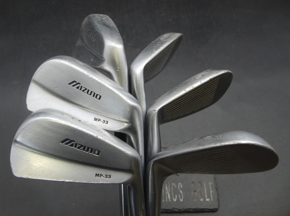 Set of 6x Mizuno MP-33 5-PW Irons Stiff Steel Shafts Golf Pride Grips