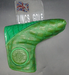 PSYKO GOLF Croc-Effect/Quilted Genuine Leather Putter Embossed Logo Head Cover
