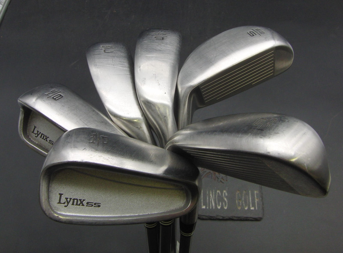 Set of 6x Lynx SS 5-PW Irons Regular Graphite Shafts Control Core Grip ...