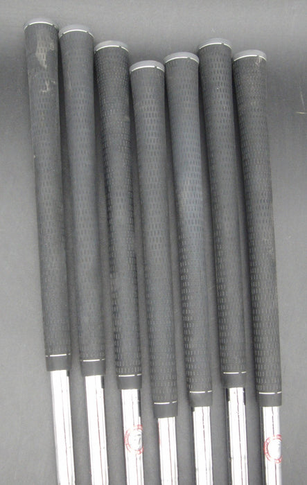 Set of 7x TaylorMade M4 Irons 5-PW+AW Stiff Steel Shafts Black Grips*