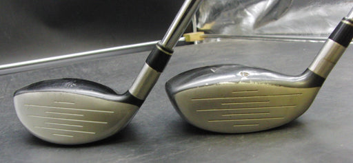 Set of 2 TaylorMade V Steel 3+4 Woods Stiff Steel Shafts GolfPride Grips