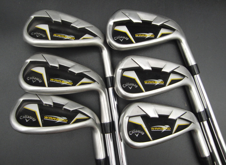 Set of 6x Callaway WarBird Irons 5-PW Uniflex Steel Shafts Callaway Grips*