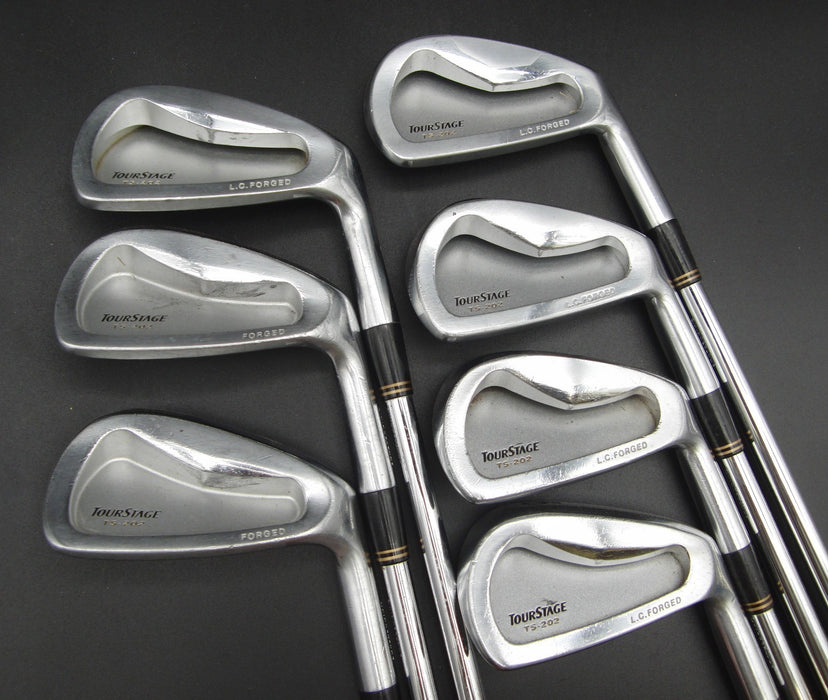Set of 7x Bridgestone TourStage TS-202 Irons 3-6 & 8-PW Stiff Steel Shafts*