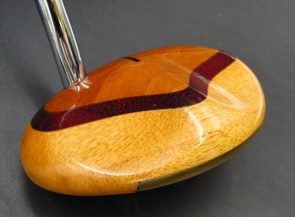 Vintage Persimmon Purpleheart Pear P3 Putter Steel Shaft 90cm Length G/P Grip