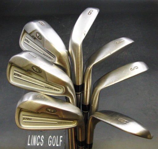 Set of 7 x Wishon 979SS Irons 6-SW+GW Stiff Steel Shafts Golf Pride Grips