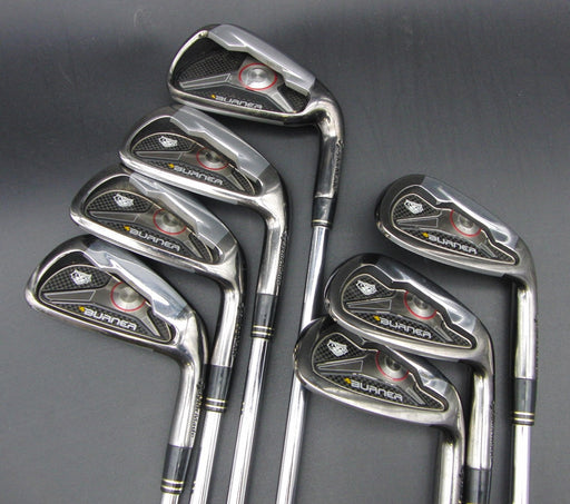 Set of 7 TaylorMade Burner TP 4-PW Stiff Steel Shafts TaylorMade Grips*