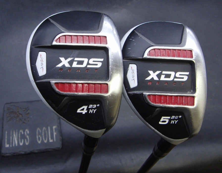 Set of 2 Acer XDS React 4+5 Hybrids Regular Graphite Shafts Royal Grips